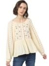 ONLY Women's Rayon Blend Regular Fit Top