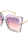 Karsaer Sunglasses Womens Trendy, Oversized Square Shades, Pearl Inlay Cat Eye Frame UV400 Protection E1051