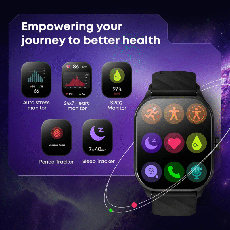 Fastrack Limitless FS2 Pro Smartwatch|1.96" Super AMOLED Arched Display with Functional Crown and Resolution of 410X502|Singlesync BT Calling|Nitrofast Charging|110+ Sports Modes|200+ Watchfaces,Wine - Image 2