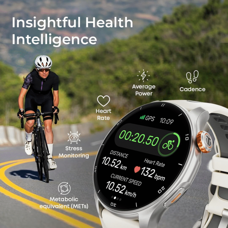 Titan Celestor 1.43" AMOLED Smart Watch with Built-in GPS, Advanced Health Intelligence, AI Voice Assistant, Aluminium Case, 100+ Sports Modes, Water Resistance – Smartwatch for Men & Women (Black) - Image 2