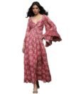 Kumar Pink Block Print Long Dress