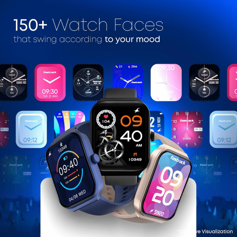 Fastrack Limitless FS1 Smart Watch|Biggest 1.95" Horizon Curve Display|SingleSync BT Calling v5.3|Built-in Alexa|Upto 5 Day Battery|ATS Chipset with Zero Lag|100+ Sports Modes|150+ Watchfaces,Black - Image 2