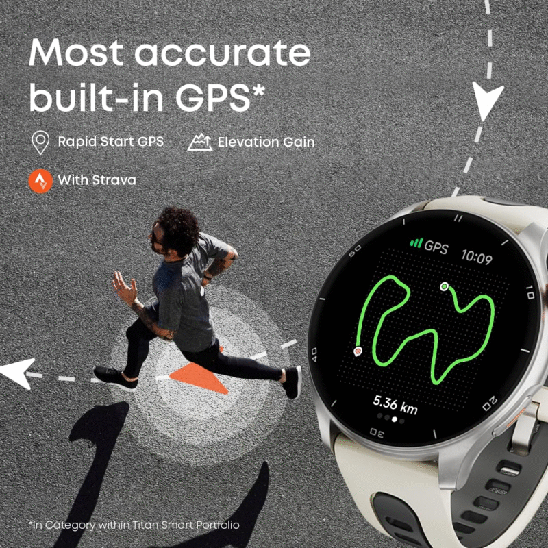 Titan Celestor 1.43" AMOLED Smart Watch with Built-in GPS, Advanced Health Intelligence, AI Voice Assistant, Aluminium Case, 100+ Sports Modes, Water Resistance – Smartwatch for Men & Women (Black) - Image 6